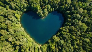 Heart Shaped Lake Aerial