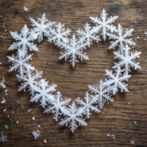 Heart Shaped Snowflakes
