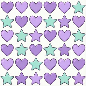 Hearts and Stars Grid