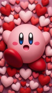 Hearts Background Kirby