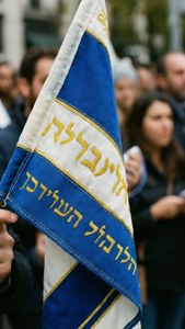 Hebrew Flag Close-Up