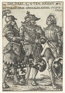 Hector van Troje, Alexander de Grote en Julius Caesar als drie helden uit de Oudheid