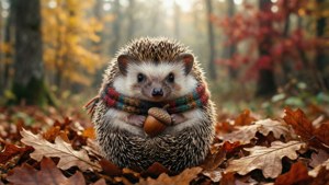Hedgehog in Autumn