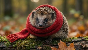 Hedgehog in Scarf