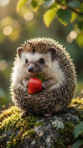 Hedgehog with Strawberry