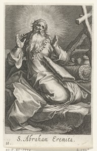 Heilige Abraham van Edessa als kluizenaar