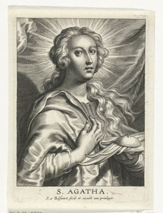 Heilige Agatha met afgesneden borst