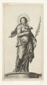 Heilige Agatha met schaal met afgesneden borsten
