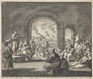 Heilige Alexander Carbonarius predikt voor de vroeg-christelijke gemeente