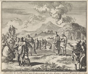 Heilige Alexander Carbonarius wordt door de vroeg-Christelijke gemeente afgewezen