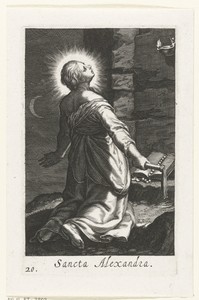 Heilige Alexandra als kluizenares