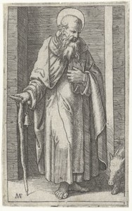 Heilige Antonius de Grote met taukruis en varken