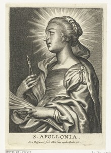 Heilige Apollonia met uitgetrokken tand