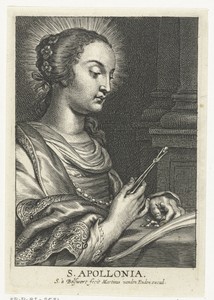 Heilige Apollonia met uitgetrokken tanden