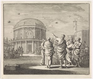 Heilige Athanasius voorspelt de toekomst met behulp van kraaien