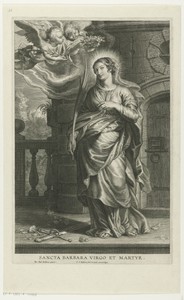 Heilige Barbara als martelares met toren