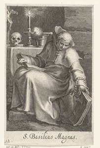 Heilige Basilius de Grote als kluizenaar