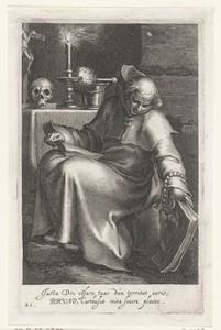 Heilige Bruno de Kartuizer als kluizenaar