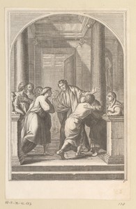 Heilige Bruno en enkele van zijn discipelen doen afstand van de wereld