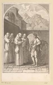 Heilige Bruno ontvangt een boodschap van paus Urbanus II