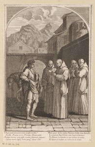 Heilige Bruno ontvangt een boodschap van paus Urbanus II