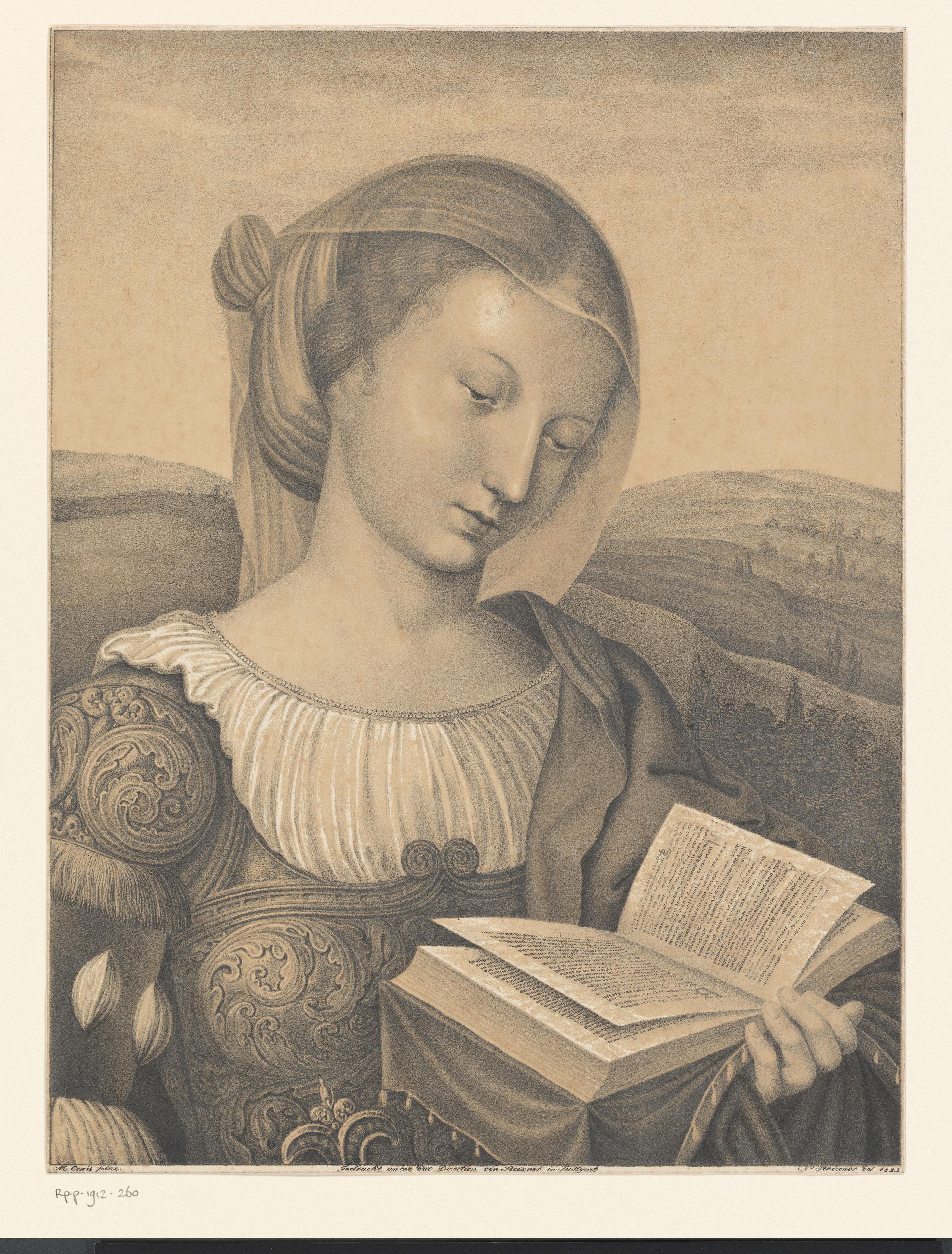 Heilige Catharina met boek by Johann Nepomuk Strixner