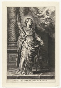 Heilige Catharina van Alexandrië als martelares met gebroken wiel