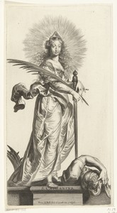Heilige Catharina van Alexandrië met keizer Maxentius