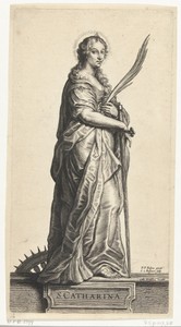 Heilige Catharina van Alexandrië met wiel en zwaard