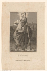 Heilige Christoffel met Christus op de schouder