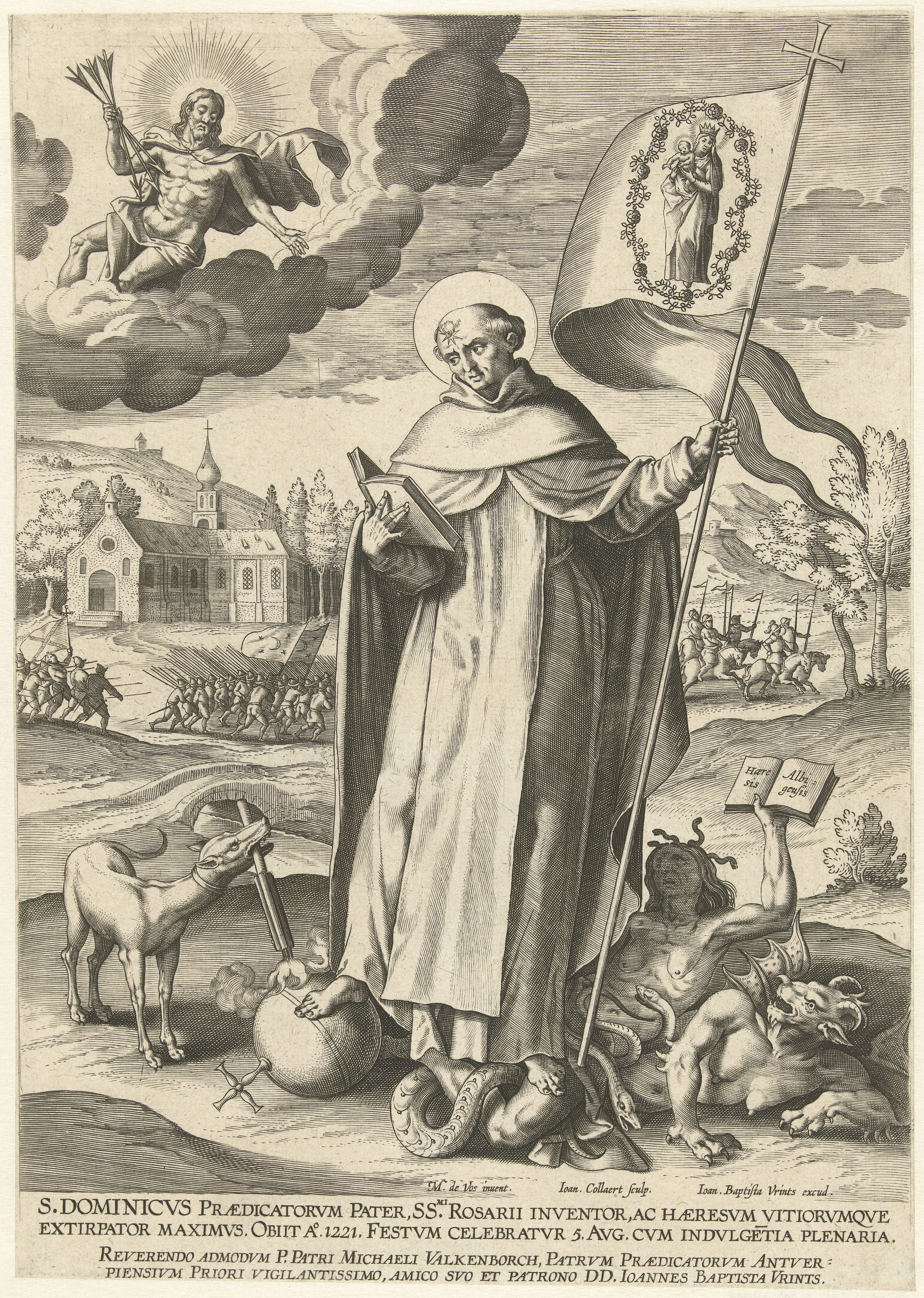 Heilige Dominicus by Jan Collaert (II)