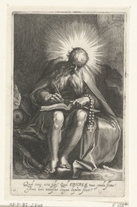 Heilige Ephraim de Syriër als kluizenaar