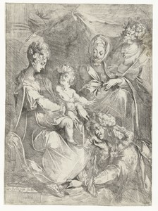 Heilige familie met Anna en Maria Magdalena