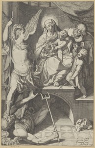 Heilige Familie met de aartsengel Michaël en de jonge Johannes de Doper