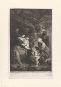 Heilige Familie met Elisabet, Zacharias en Johannes de Doper als kind
