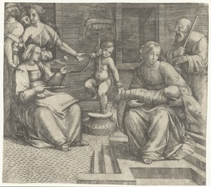 Heilige Familie met Elisabeth en Johannes de Doper