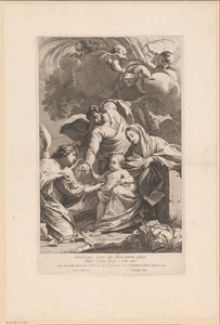 Heilige Familie met engelen