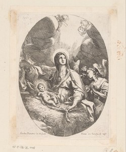 Heilige Familie met engelen