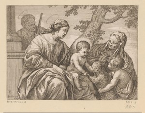 Heilige familie met Johannes de Doper en Elisabeth