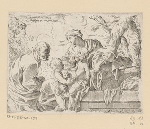 Heilige Familie met Johannes de Doper en vogel