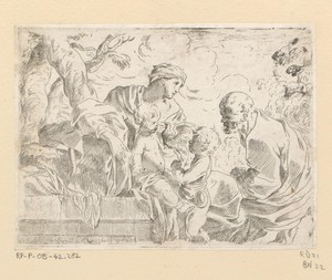 Heilige Familie met Johannes de Doper en vogel