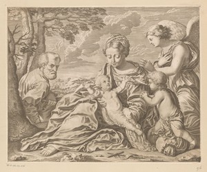 Heilige Familie met Johannes en engel