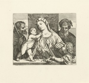 Heilige Familie met Zacharias en Johannes de Doper