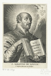 Heilige Ignatius van Loyola met Christus-monogram