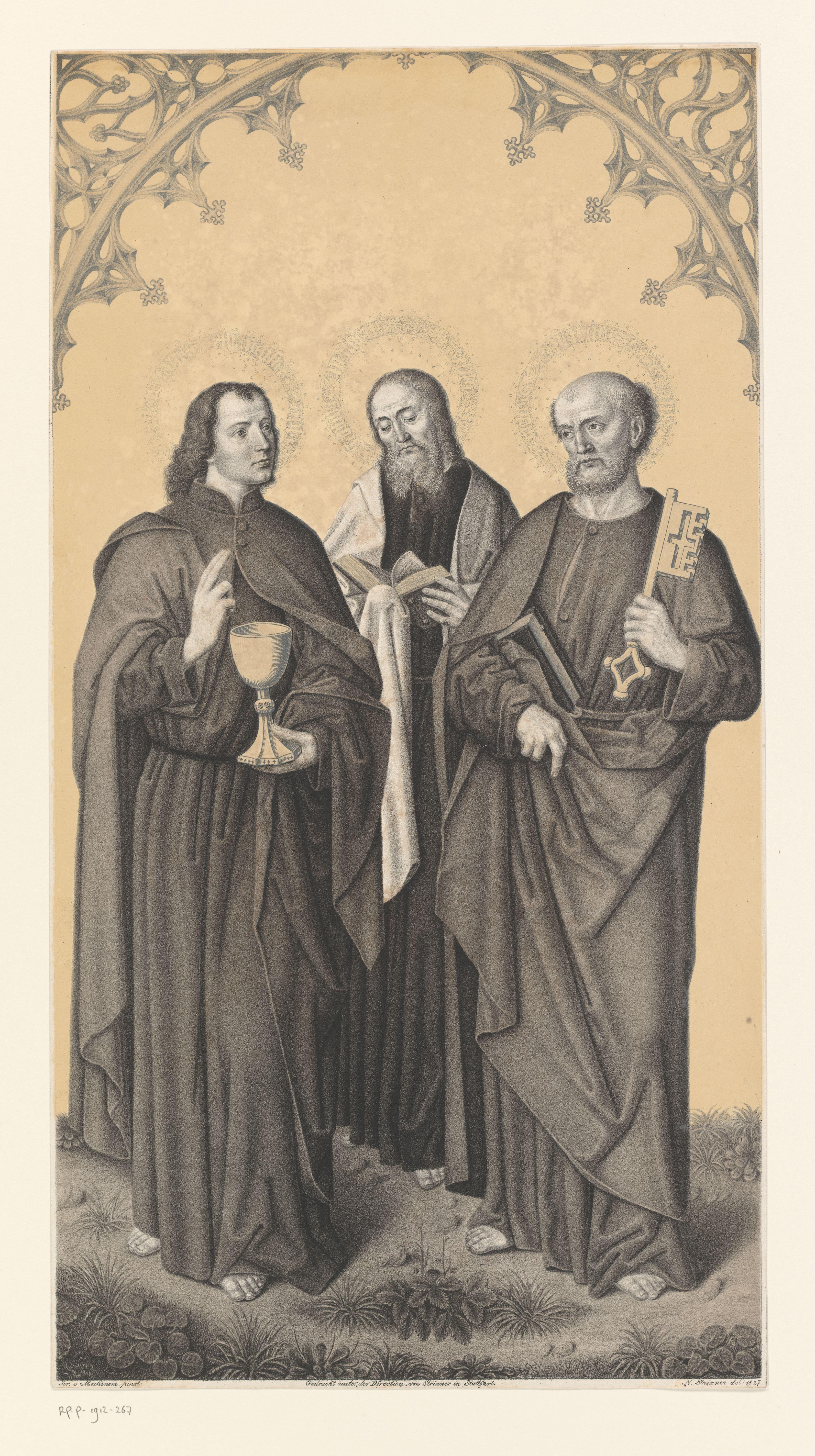 Heilige Johannes, Mattheus en Petrus by Johann Nepomuk Strixner