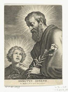 Heilige Jozef met lelietak en Christus als jongen