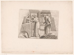 Heilige Juan Diego redt een kind uit een oven