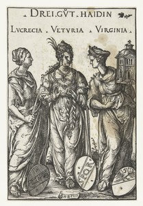 Heilige Lucretia, Veturia en Virginia als drie heidense heldinnen
