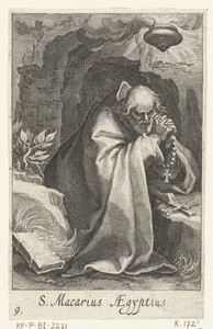 Heilige Macarius van Egypte als kluizenaar