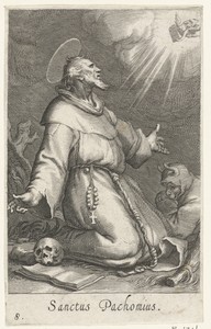 Heilige Pachomius de Oudere als kluizenaar